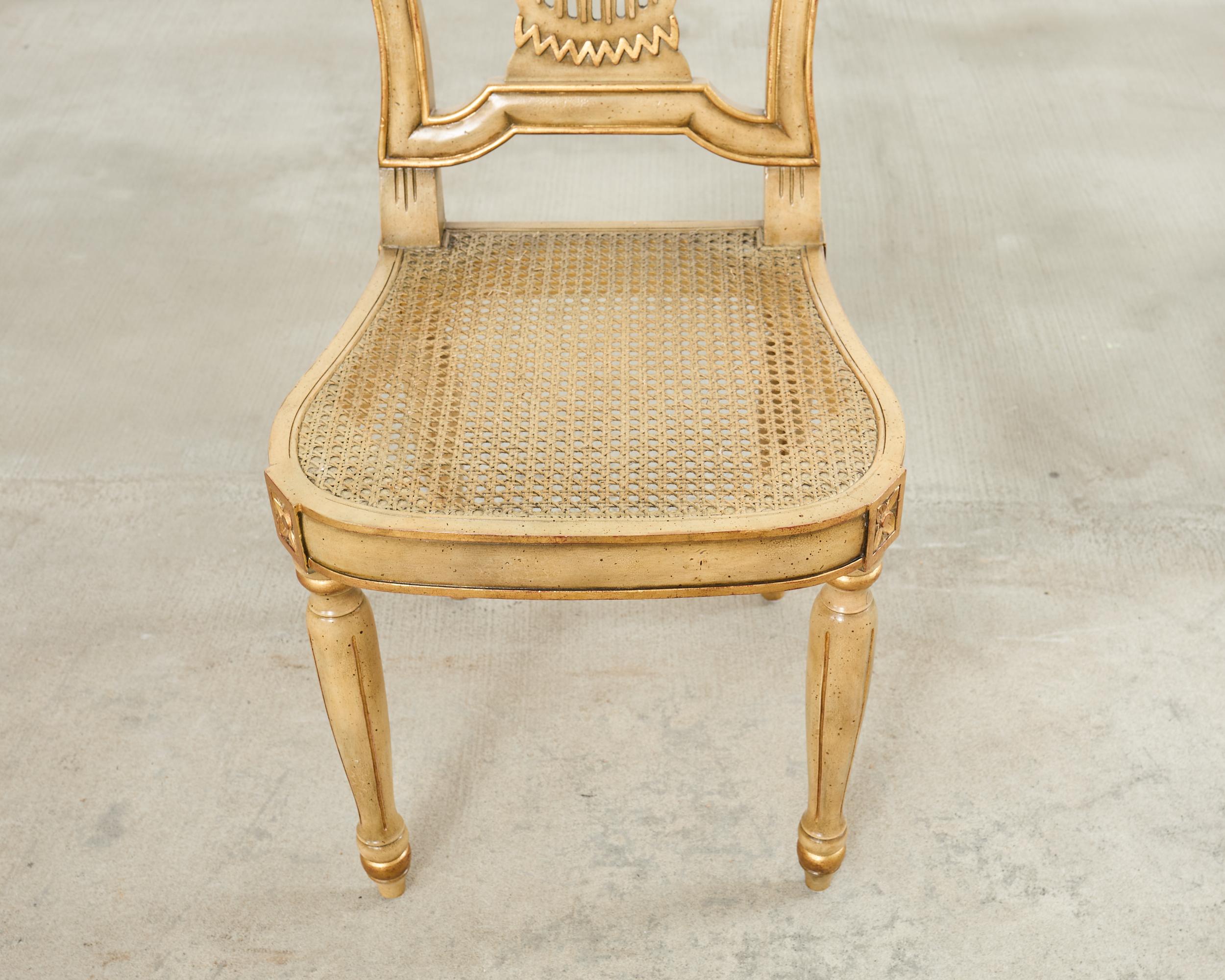 Set of Four Louis XVI Style Balloon Dining Chairs Maitland-Smith For Sale 6