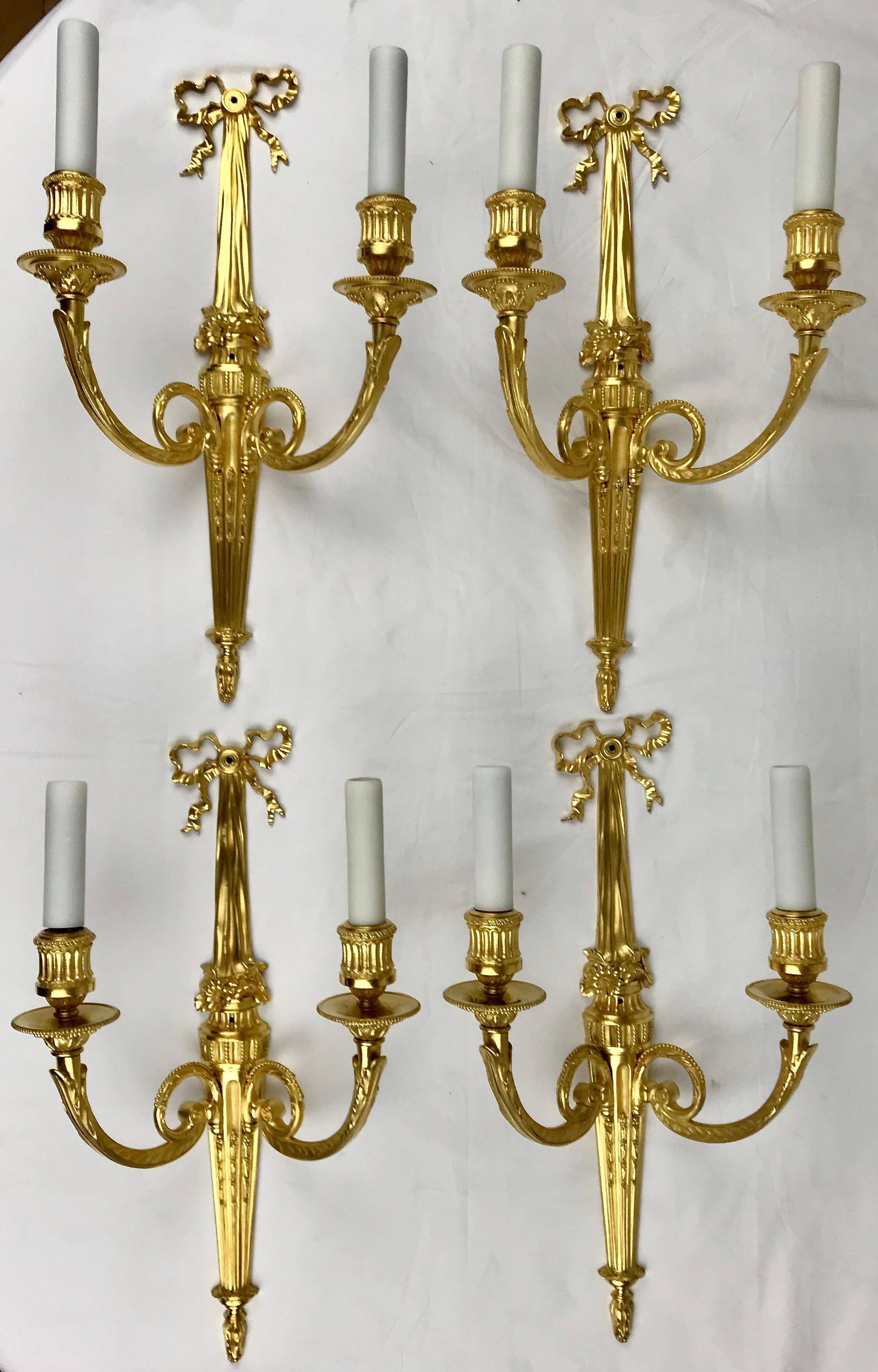 This set of four sconces by the renown firm of E. F. Caldwell are pictured in the Caldwell archives at the Smithsonian. They were originally made for 