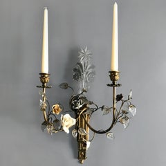 Set of Four Louis XVI Style Gilt Bronze Wall Lights