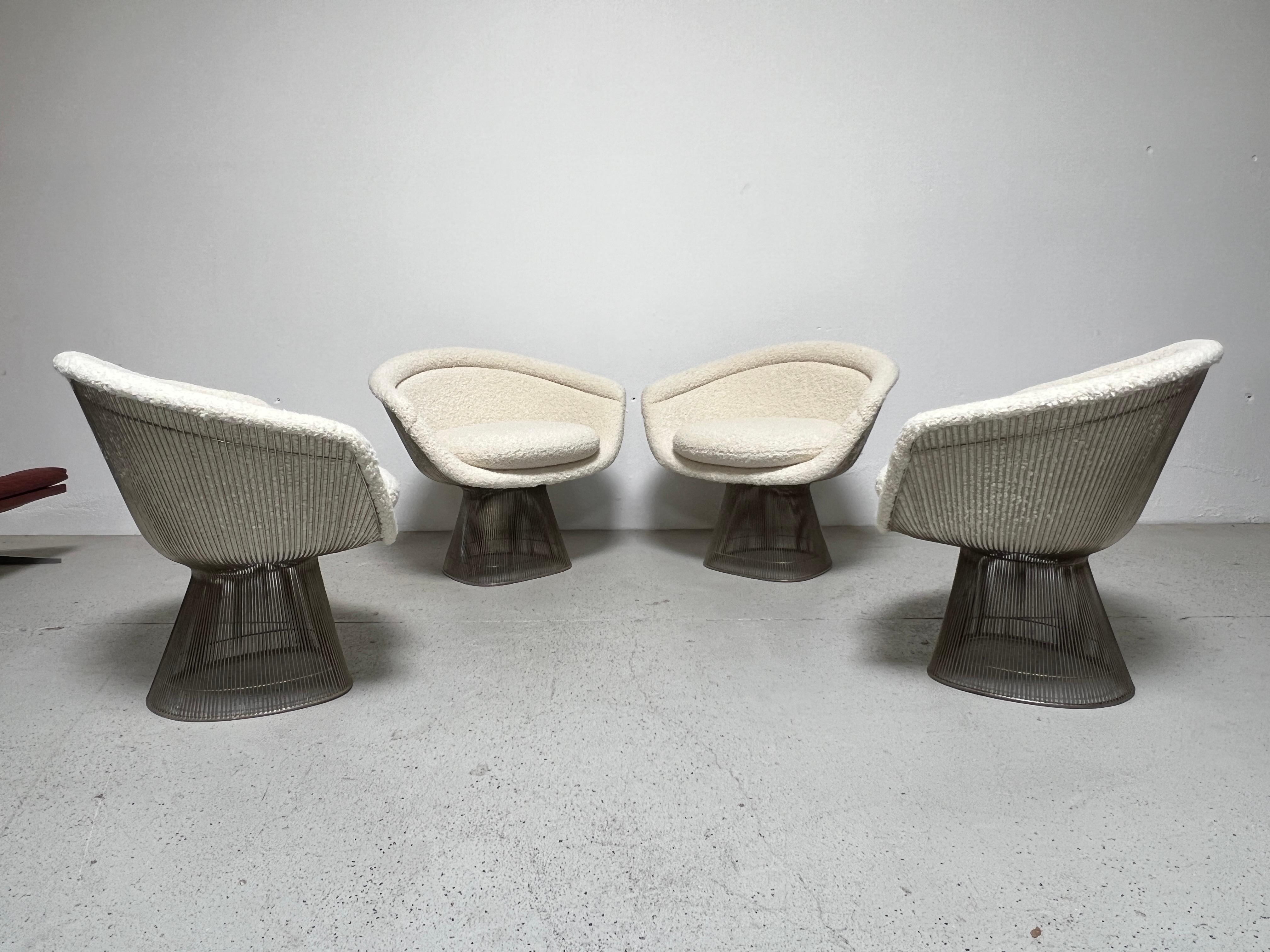 Fabric Set of Four Lounge Chairs by Warren Platner for Knoll