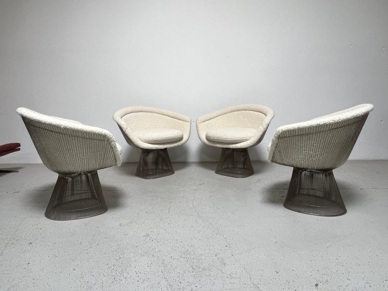 Fabric Set of Four Lounge Chairs by Warren Platner for Knoll For Sale