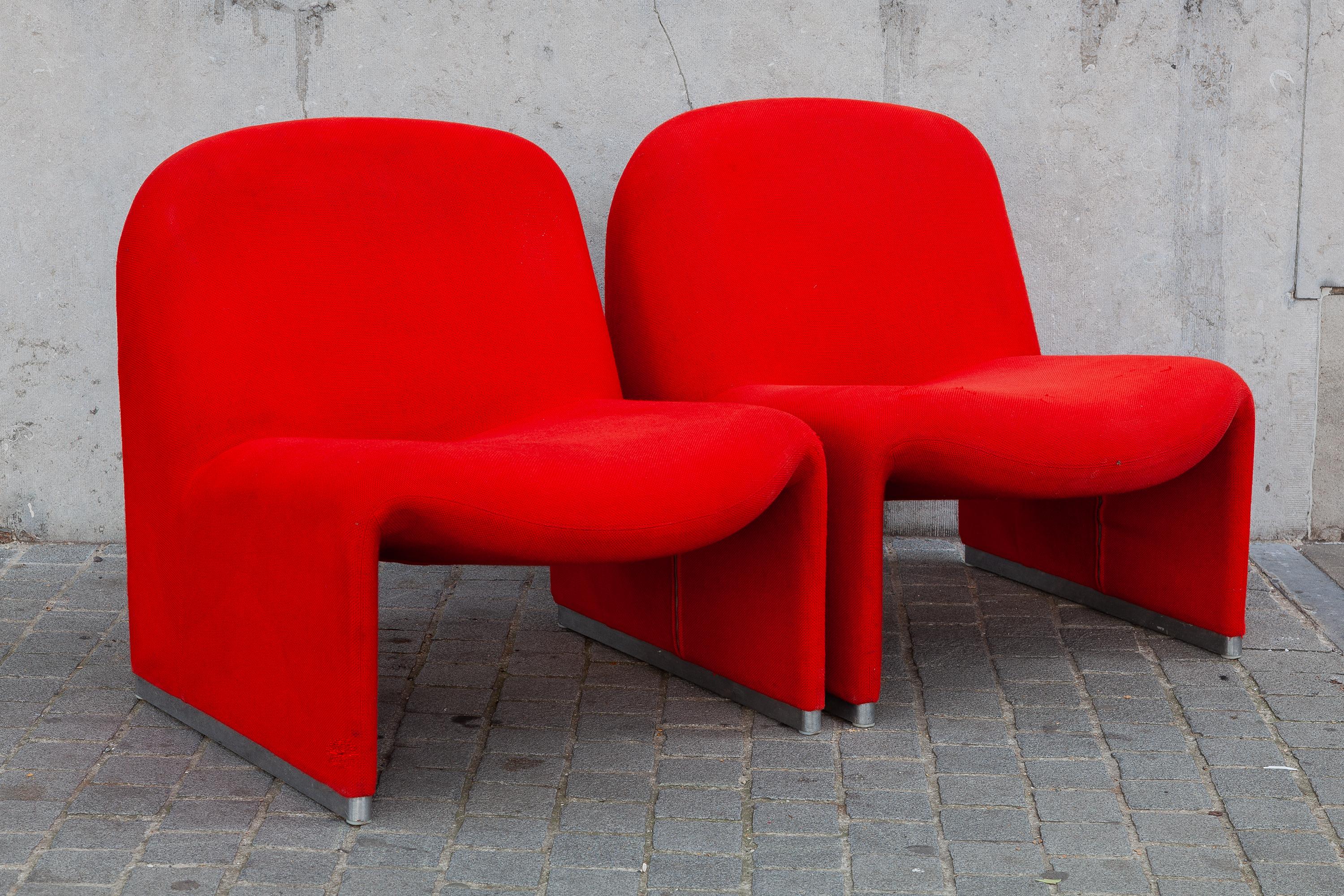 Set of Four Lounge Chairs Designed by Giancarlo Piretti for Castelli, 1970s 1