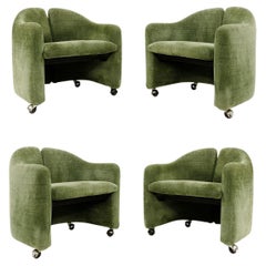 Set of Four Lounge Chairs from the 142 Serie by Eugenio Gerli for Tecno Milano