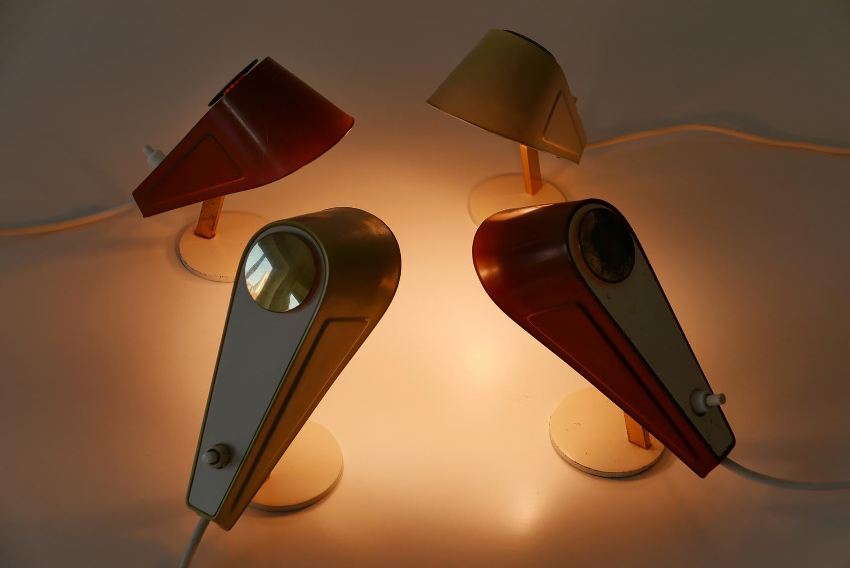 Allemand Ensemble de quatre lampes de chevet en forme de moineau, années 1950, Allemagne en vente