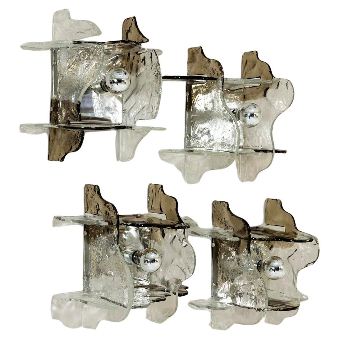 Set di quattro lampade da parete o da soffitto LP 263 di Carlo Nason per Mazzega