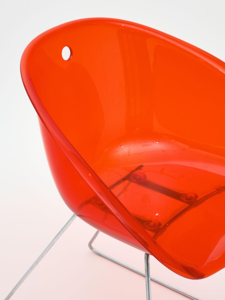 Set of Four Lucite Bucket Chairs at 1stDibs