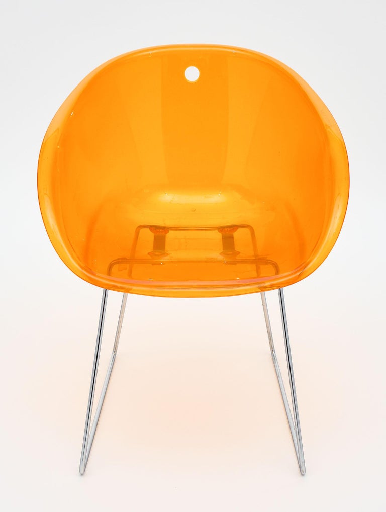 Set of Four Lucite Bucket Chairs at 1stDibs