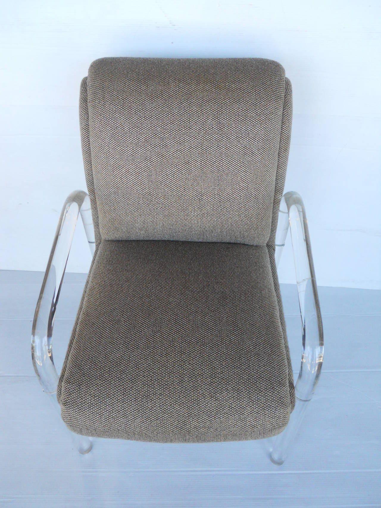 Set of Four Lucite Dining Chairs by Lion in Frost In Good Condition For Sale In Los Angeles, CA