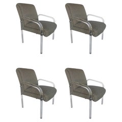 Vintage Set of Four Lucite Dining Chairs by Lion in Frost