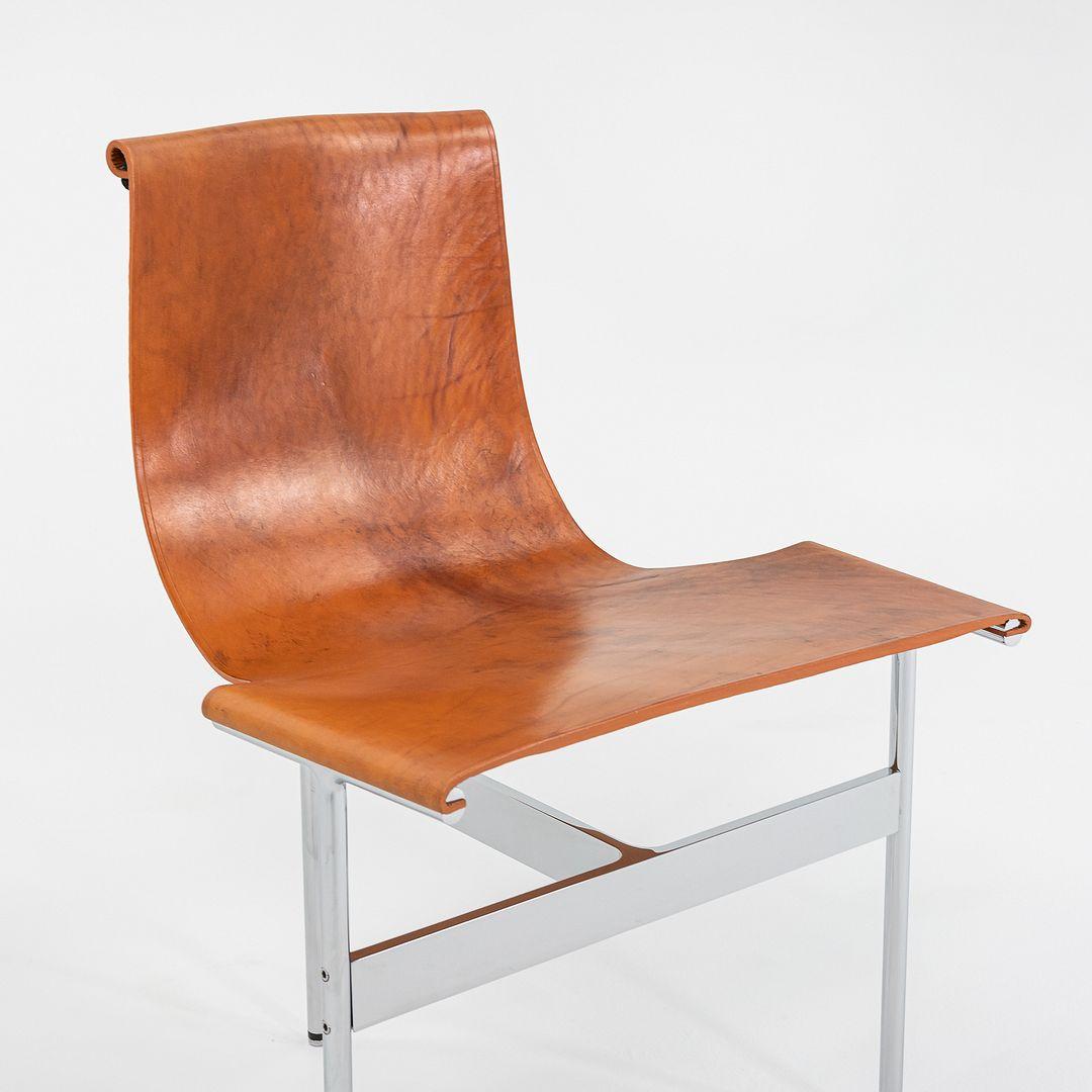 Ensemble de quatre chaises de salle à manger à dossier Gratz TG-10 en cuir avec cadre, fabriquées sur commande en vente 3