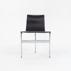 Set of Four Made to Order Gratz TG-10 Sling Dining Chairs in Leather with Frame