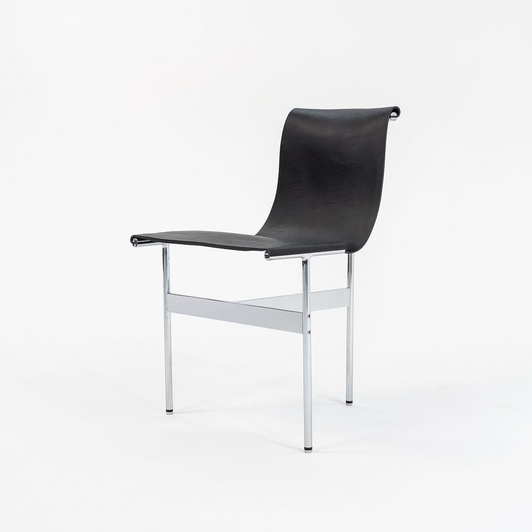 Juego de cuatro sillas de comedor Gratz TG-10 de cuero con armazón, hechas a medida Moderno en venta