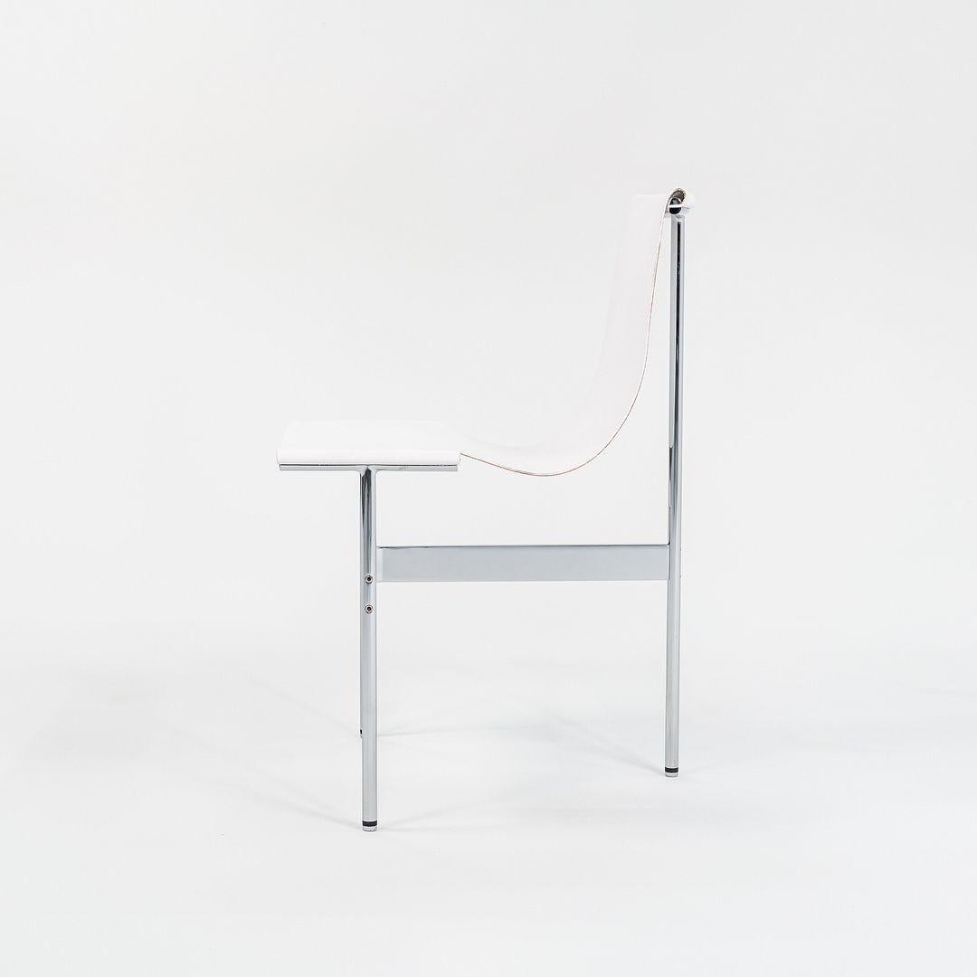 Américain Ensemble de quatre chaises de salle à manger à dossier Gratz TG-10 en cuir avec cadre, fabriquées sur commande en vente