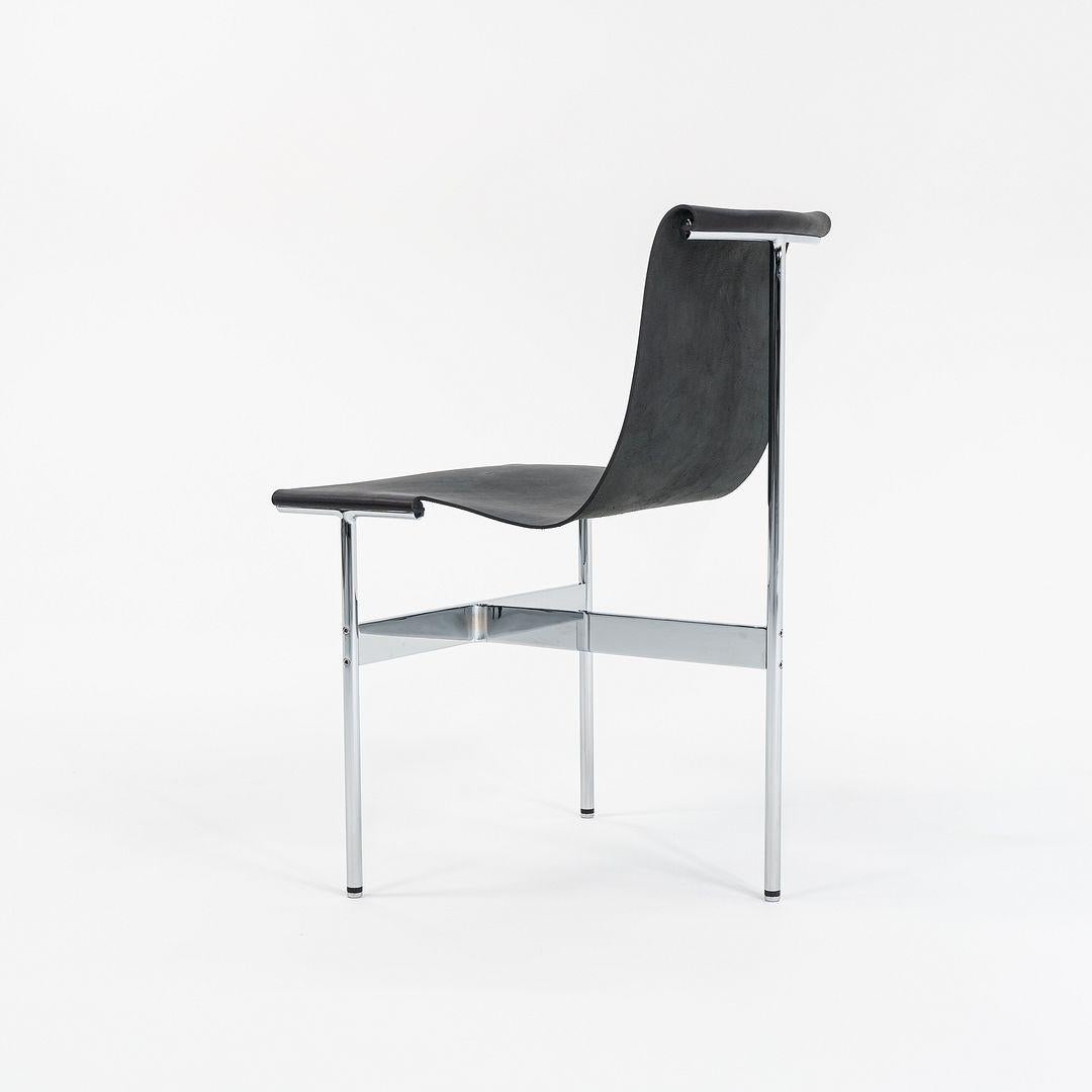 Juego de cuatro sillas de comedor Gratz TG-10 de cuero con armazón, hechas a medida en Bueno estado para la venta en Philadelphia, PA