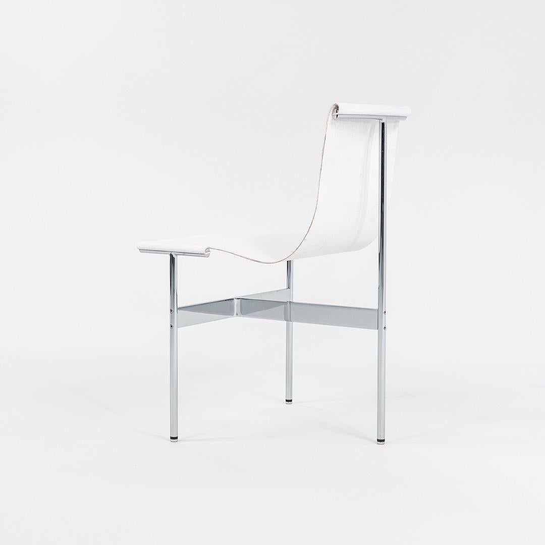Ensemble de quatre chaises de salle à manger à dossier Gratz TG-10 en cuir avec cadre, fabriquées sur commande Bon état - En vente à Philadelphia, PA