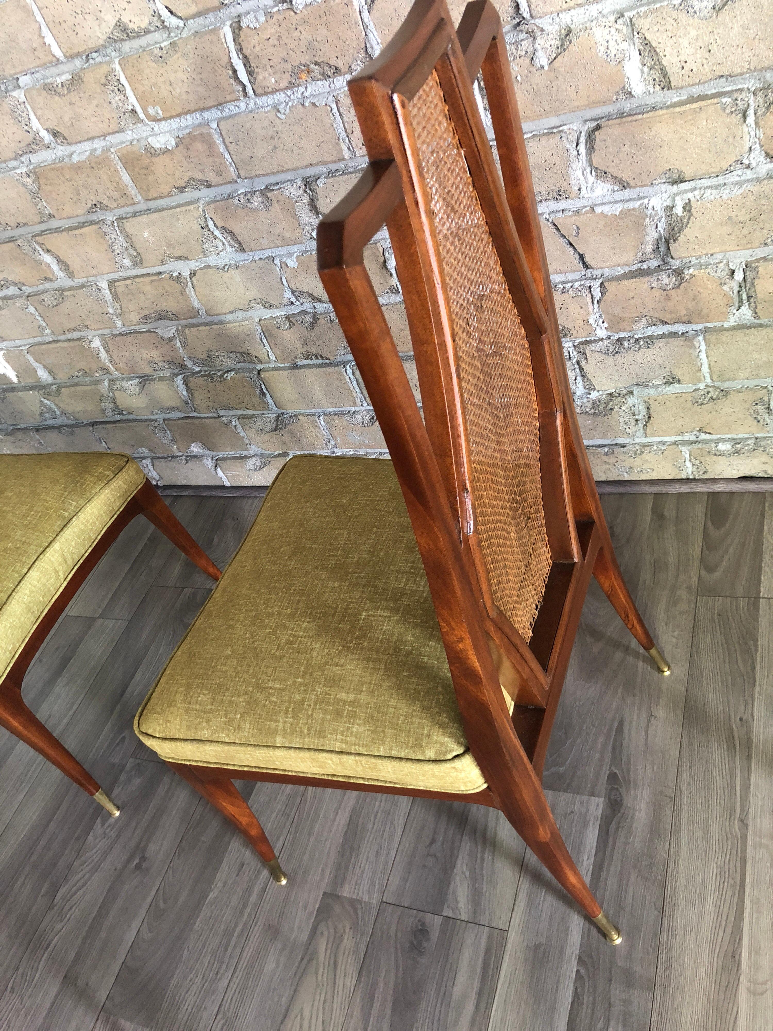 Set of Four Mahogany and Cane Dining Chairs 4