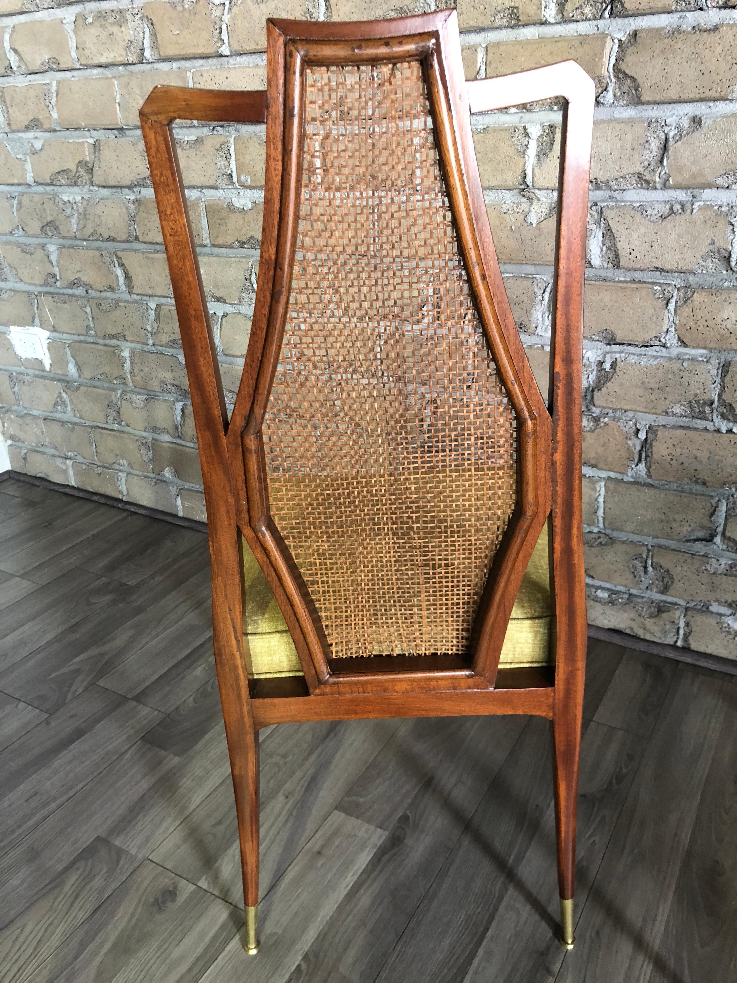 Set of Four Mahogany and Cane Dining Chairs 5