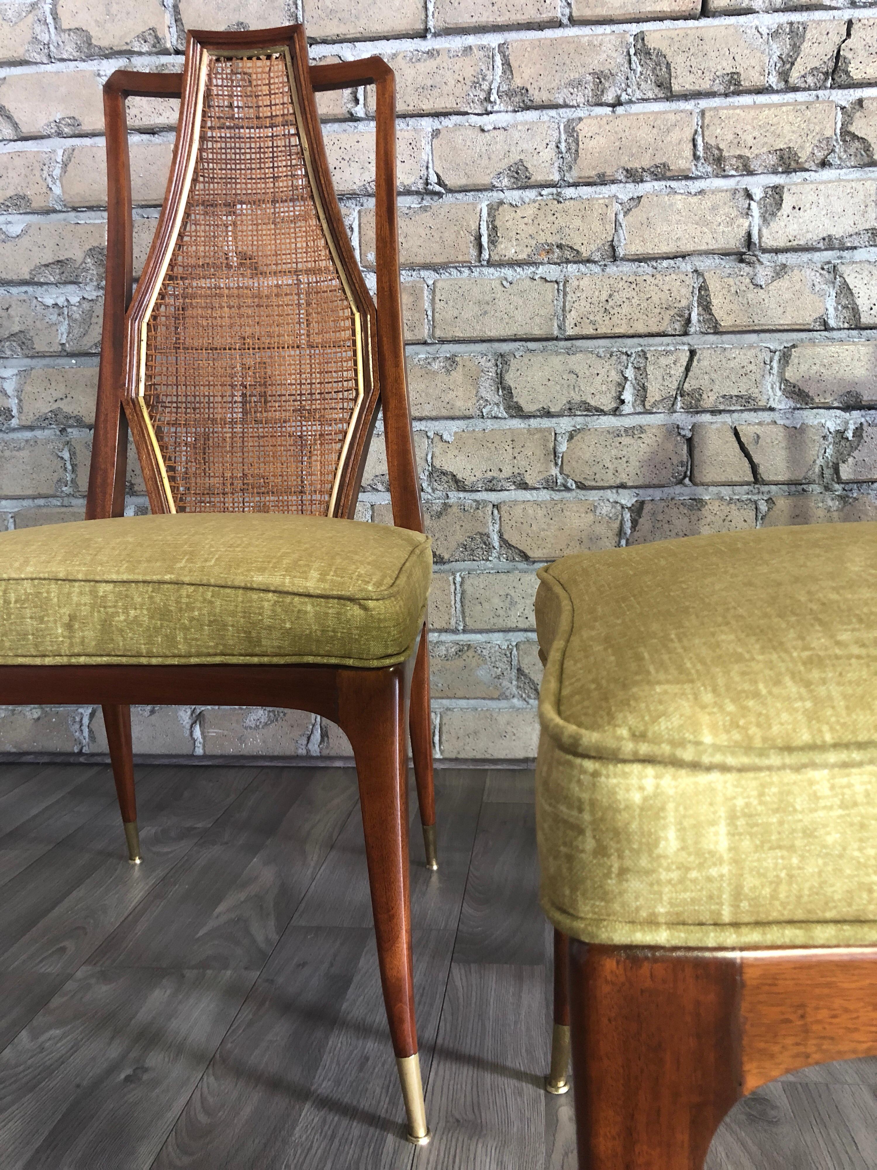 Set of Four Mahogany and Cane Dining Chairs In Good Condition In San Pedro Garza Garcia, Nuevo Leon