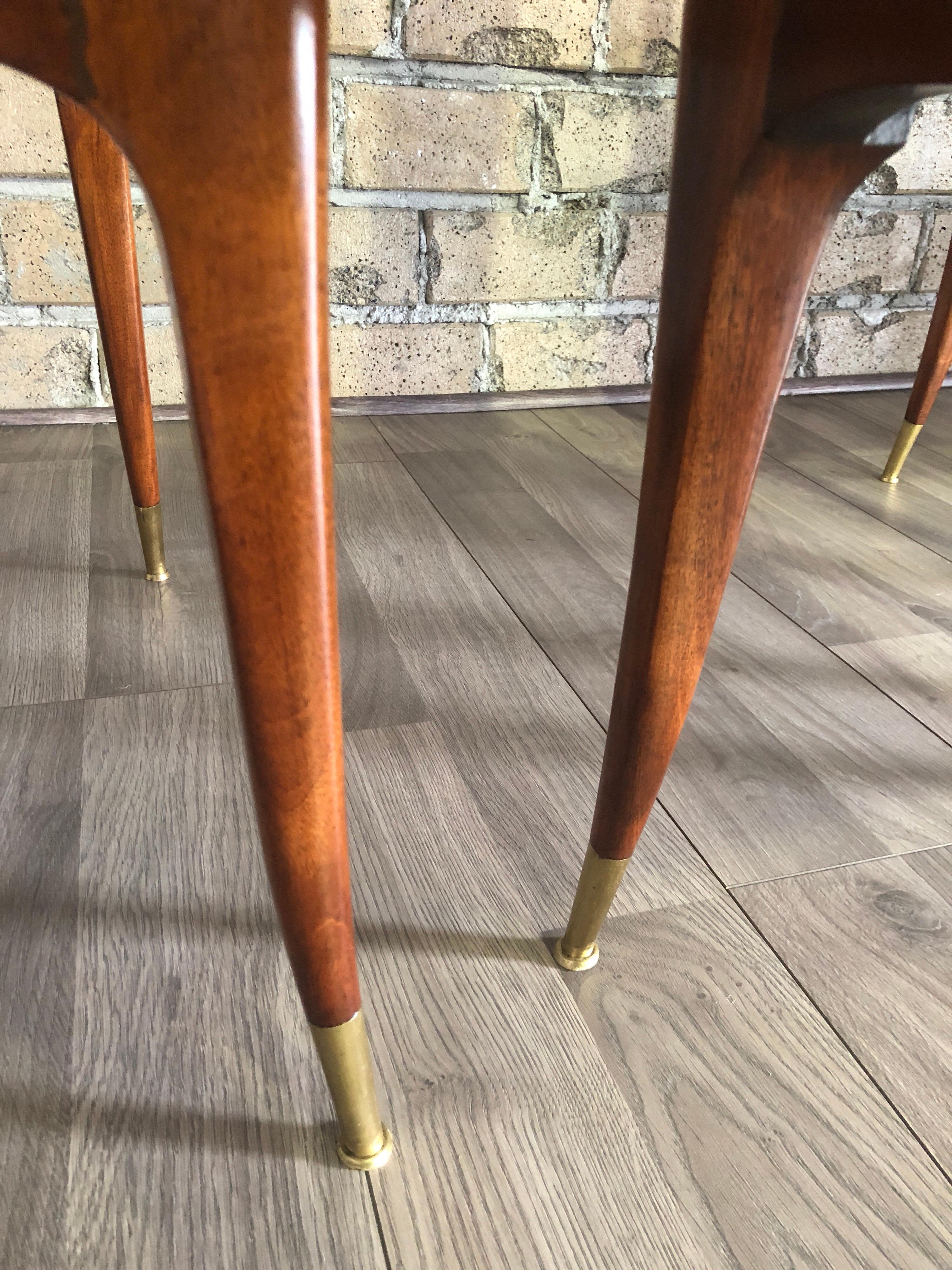 Mid-20th Century Set of Four Mahogany and Cane Dining Chairs