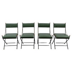 Set of Four Maison Jansen Campaign Folding Chairs