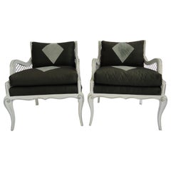 Set of Four Maison Jansen Harlequin Armchairs