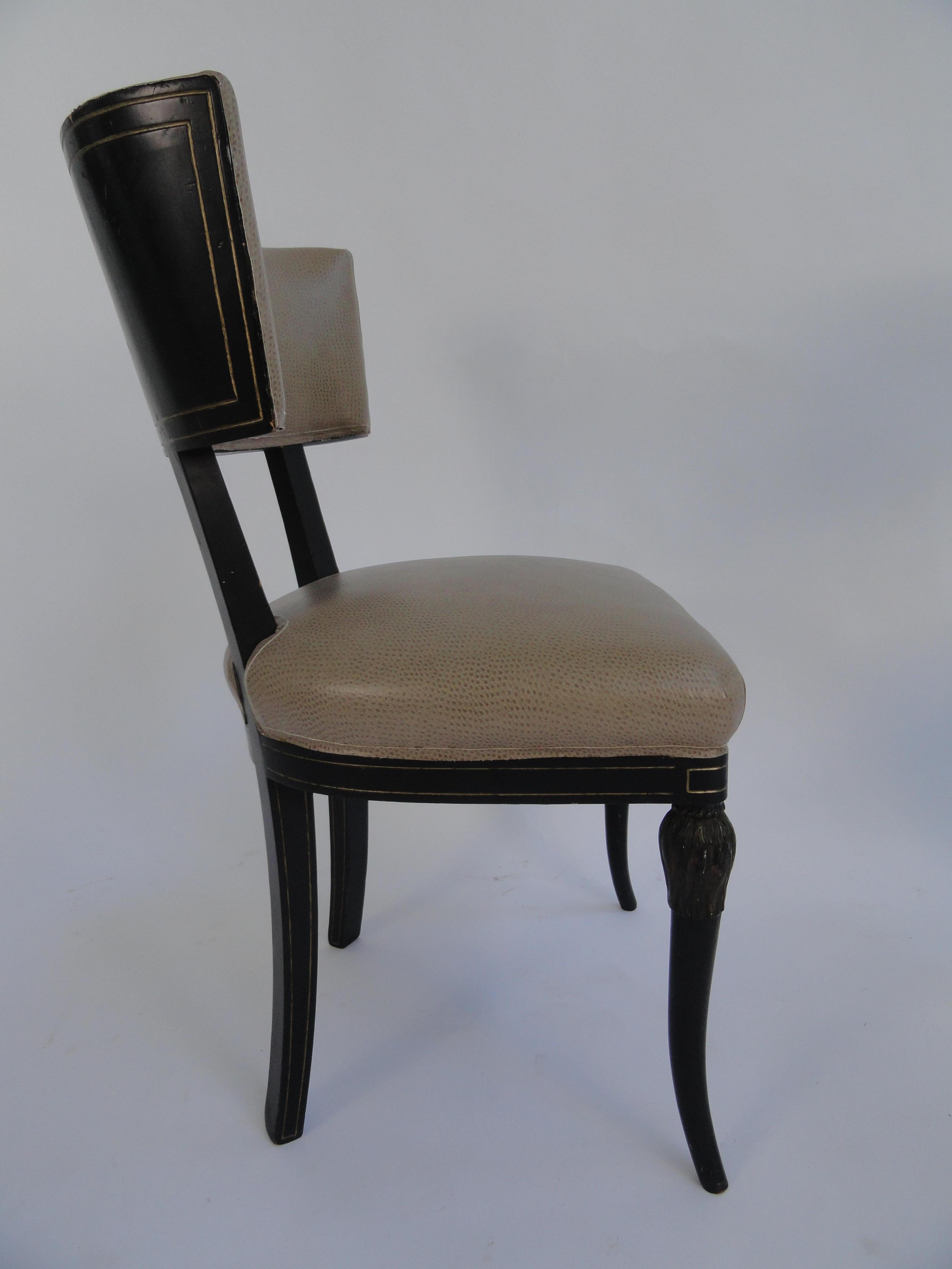Set of Four Maison Jansen Side Chairs In Good Condition For Sale In West Palm Beach, FL