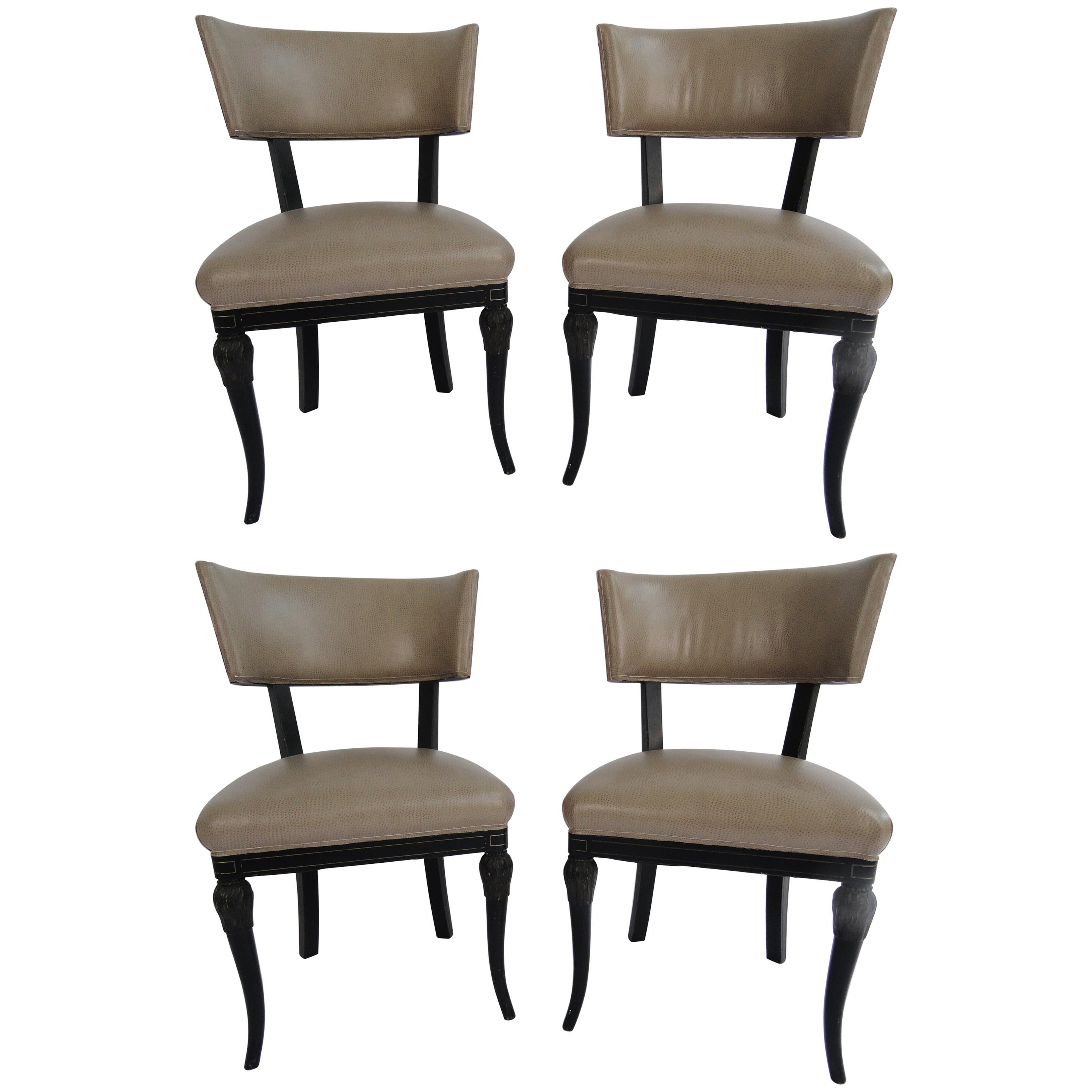 Set of Four Maison Jansen Side Chairs For Sale