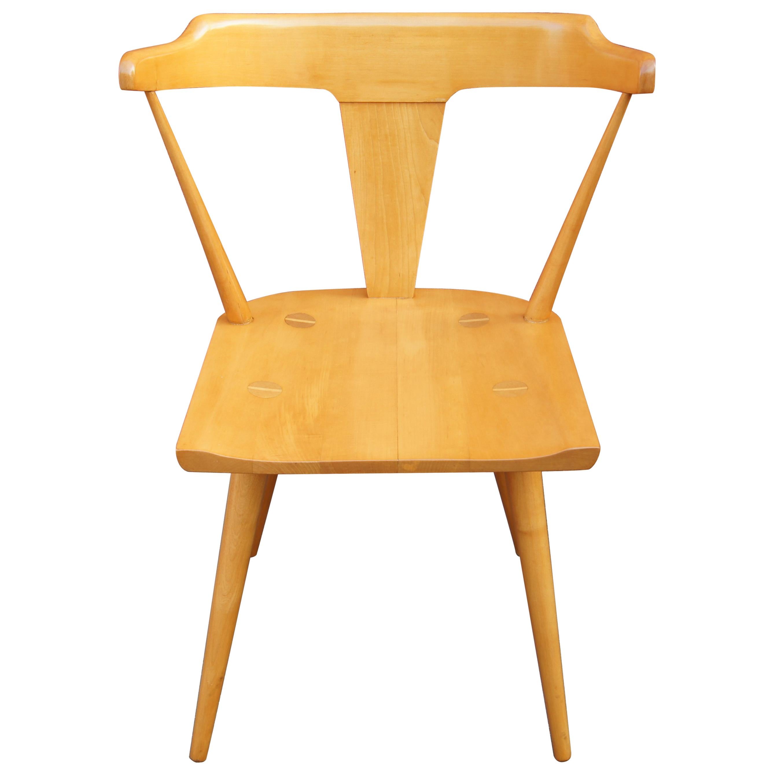 Set of Four Maple T-Back Dining Chairs by Paul McCobb for the Planner Group
