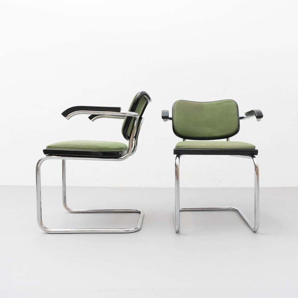 Mid-Century Modern Set of Four Marcel Breuer Cesca Chairs by Gavina, circa 1970 For Sale