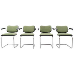 Set of Four Marcel Breuer Cesca Chairs by Gavina, circa 1970