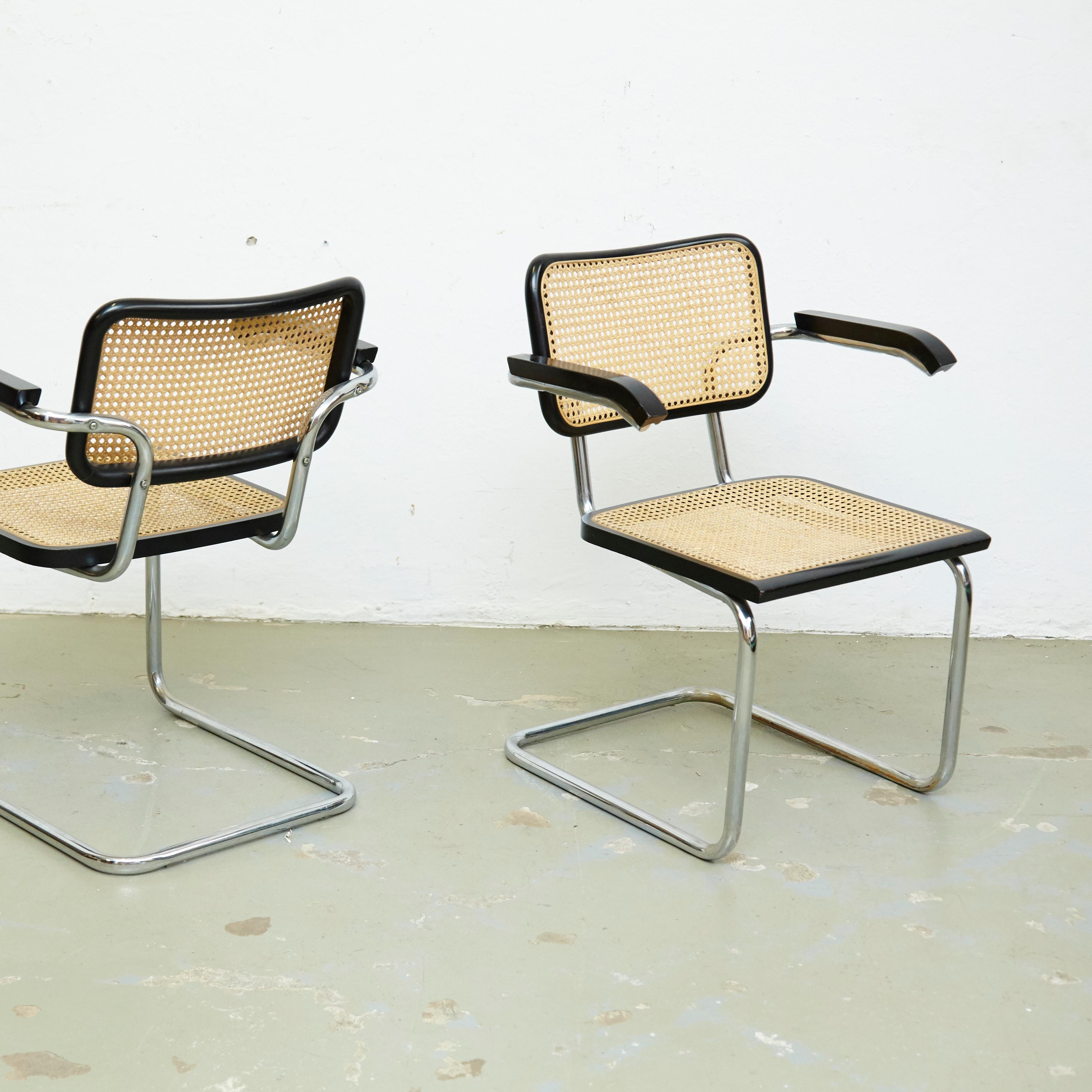 Set of Four Marcel Breuer Cesca Chairs, circa 1970 In Good Condition In Barcelona, Barcelona
