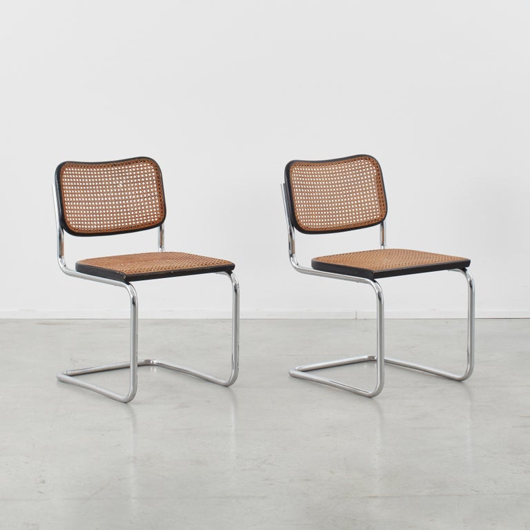 Italian Set of Four Marcel Breuer Cesca Chairs for Gavina, Italy, 1950s For Sale