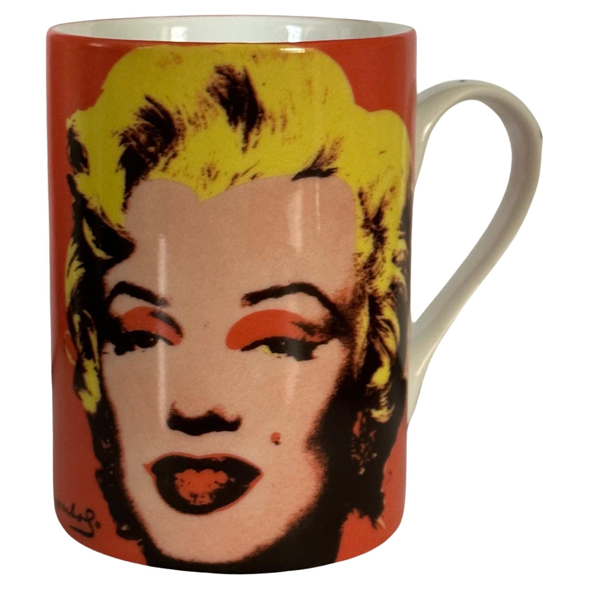American Set of Four Marilyn Monroe Ceramic Coffee Mugs in Box by Andy Warhol for Block  For Sale