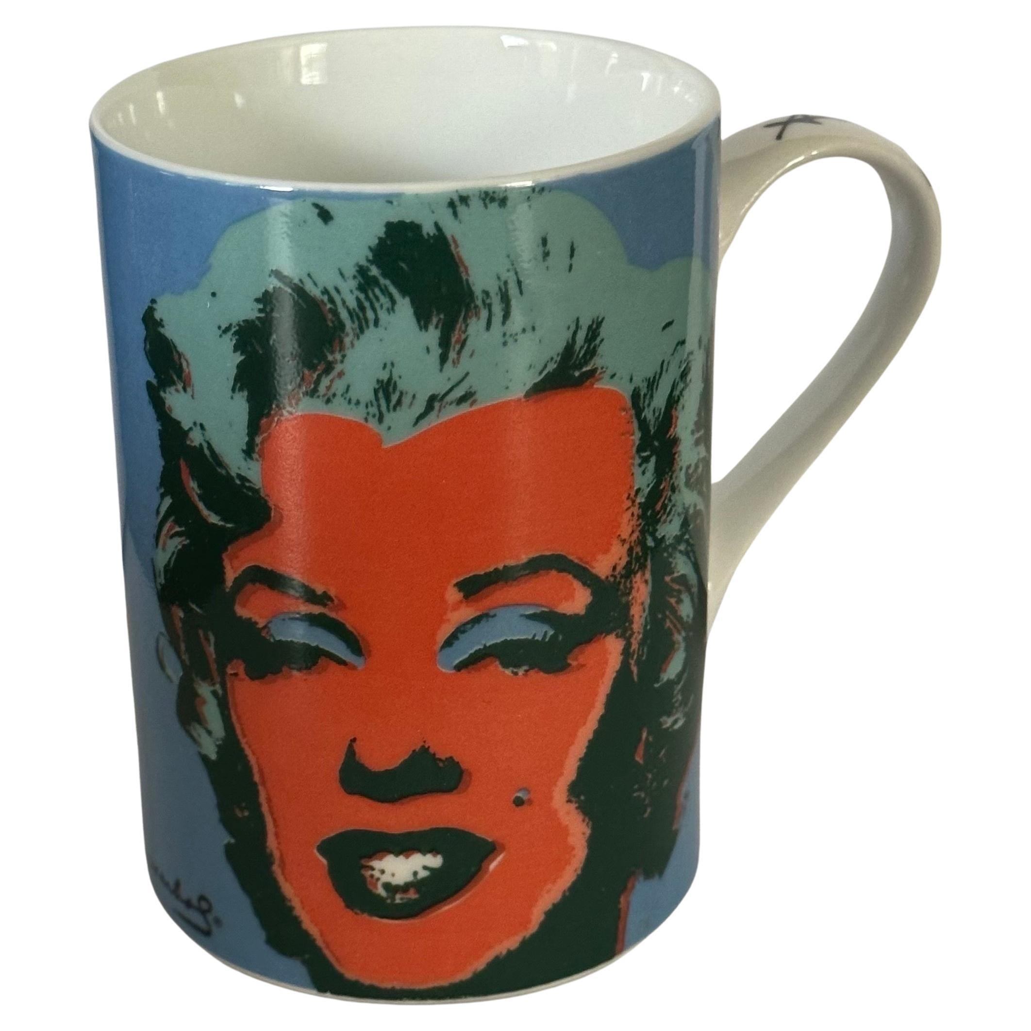 Set of Four Marilyn Monroe Ceramic Coffee Mugs in Box by Andy Warhol for Block  For Sale 1