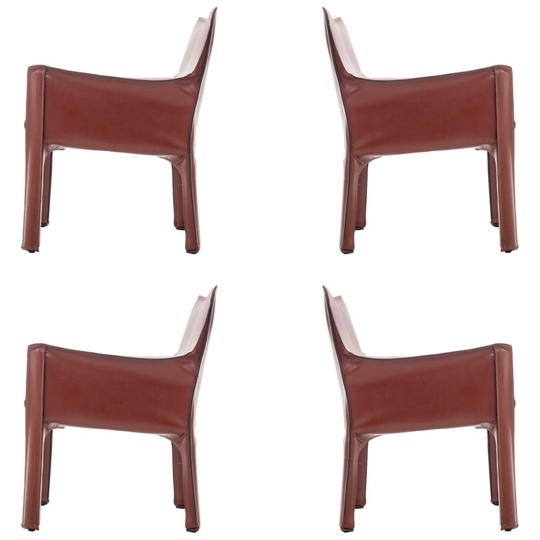 Mario Bellini set of four Cab lounge chairs, 1977, offered by CONVERSO