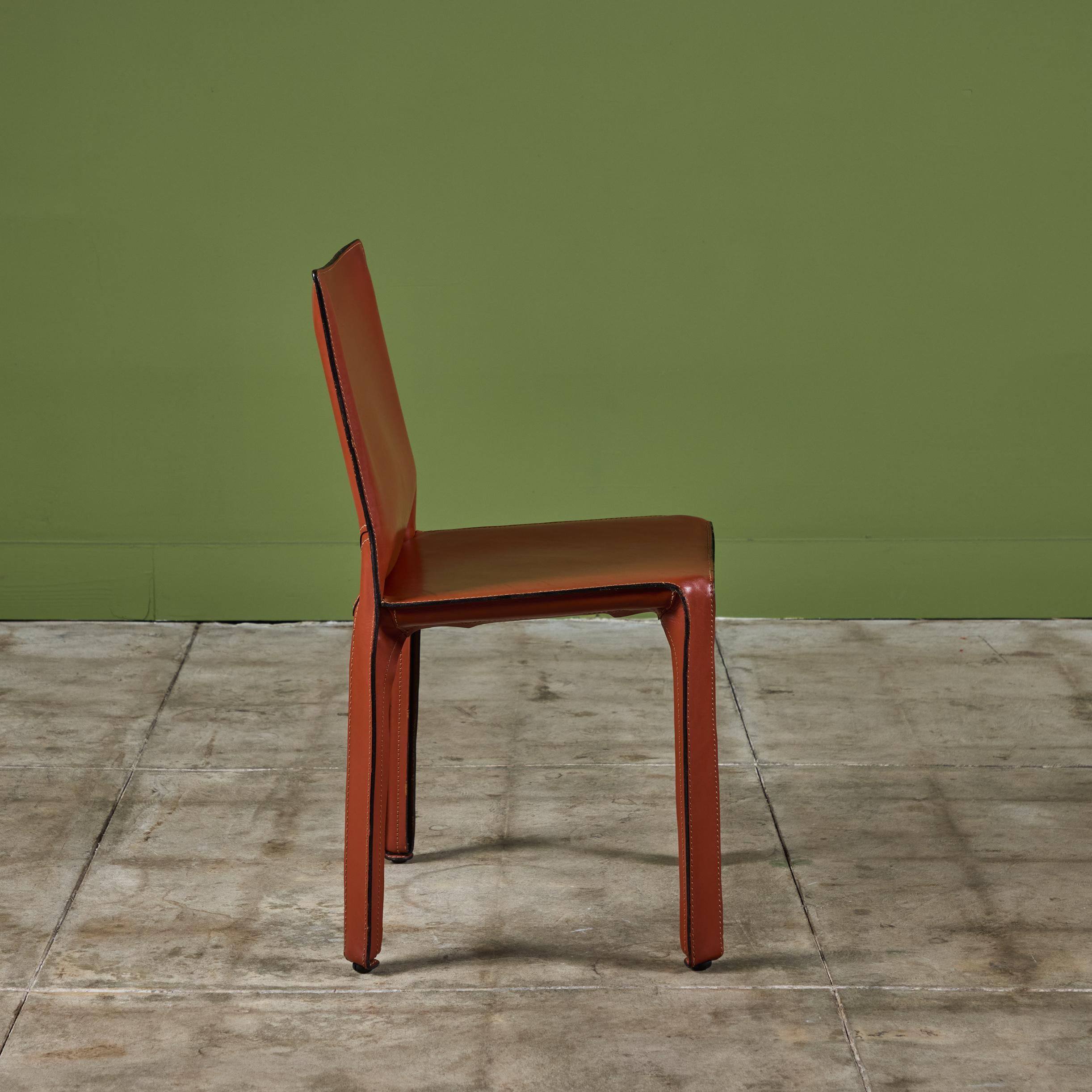 Set of Four Mario Bellini Cab Side Chairs for Cassina In Good Condition In Los Angeles, CA