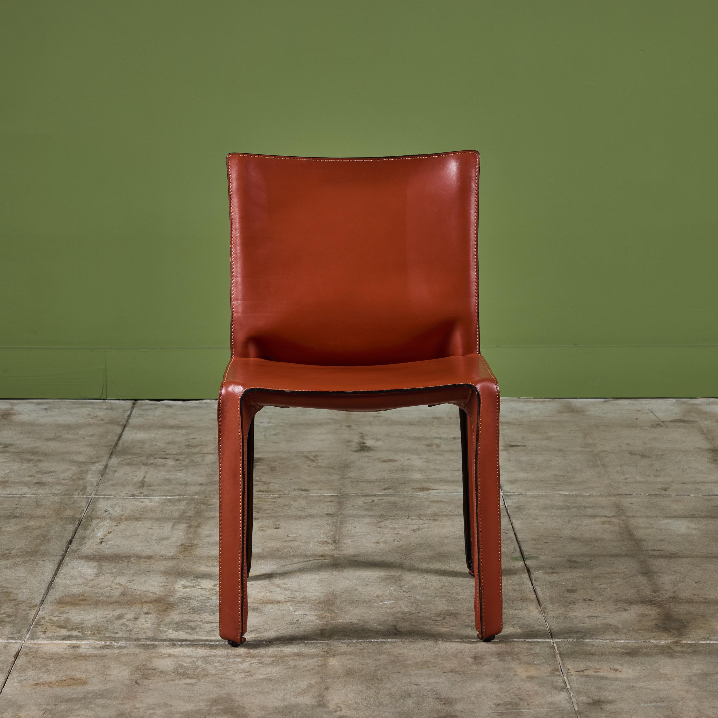 Late 20th Century Set of Four Mario Bellini Cab Side Chairs for Cassina