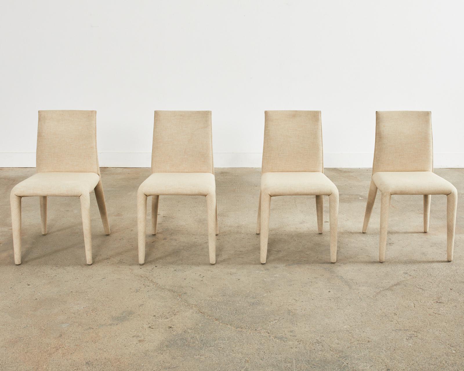 Mid-Century Modern Set of Four Mario Bellini for B and B Italia Vol Au Vent Dining Chairs For Sale
