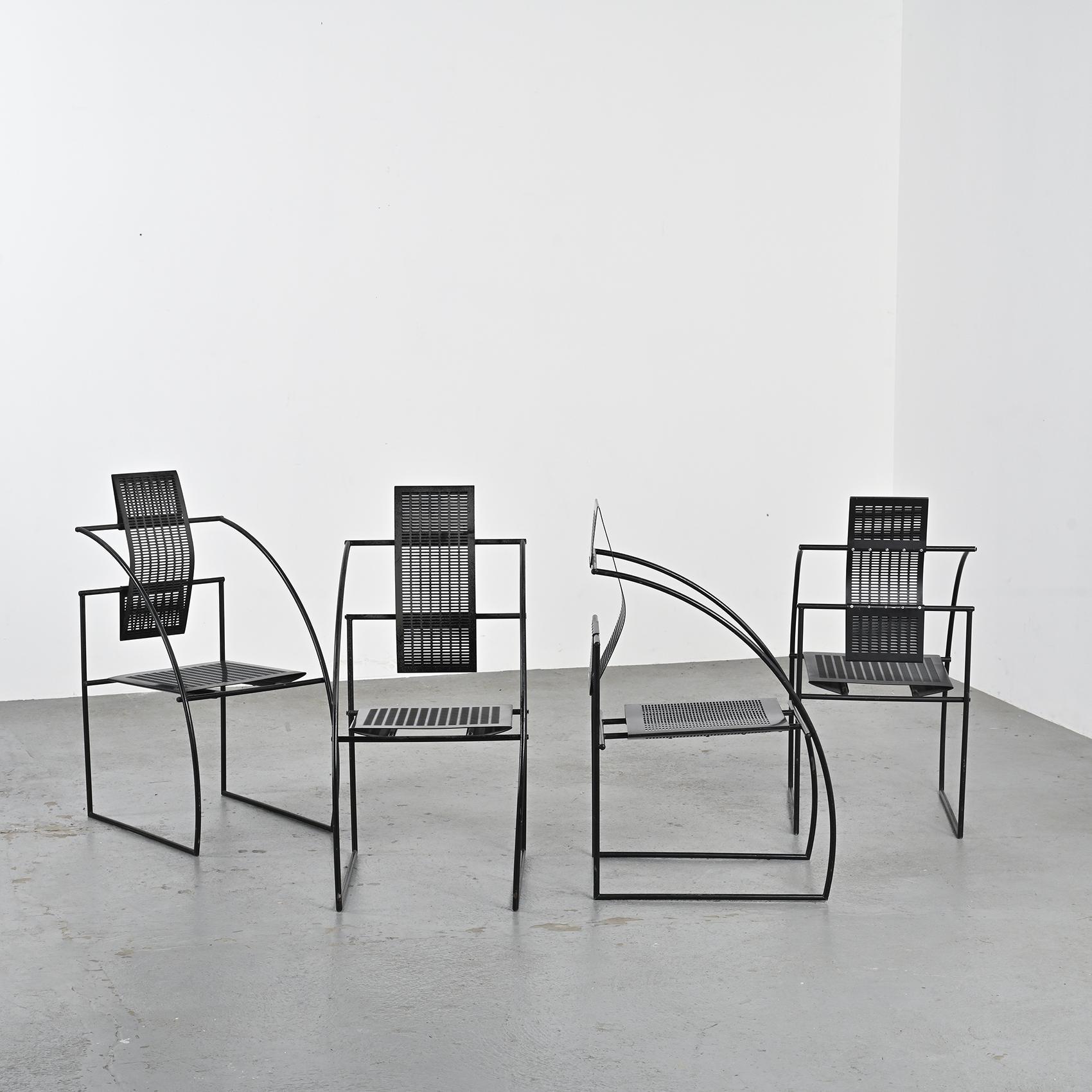 Set of four Mario Botta Quinta Chairs, Alias Italy, circa 1985 7