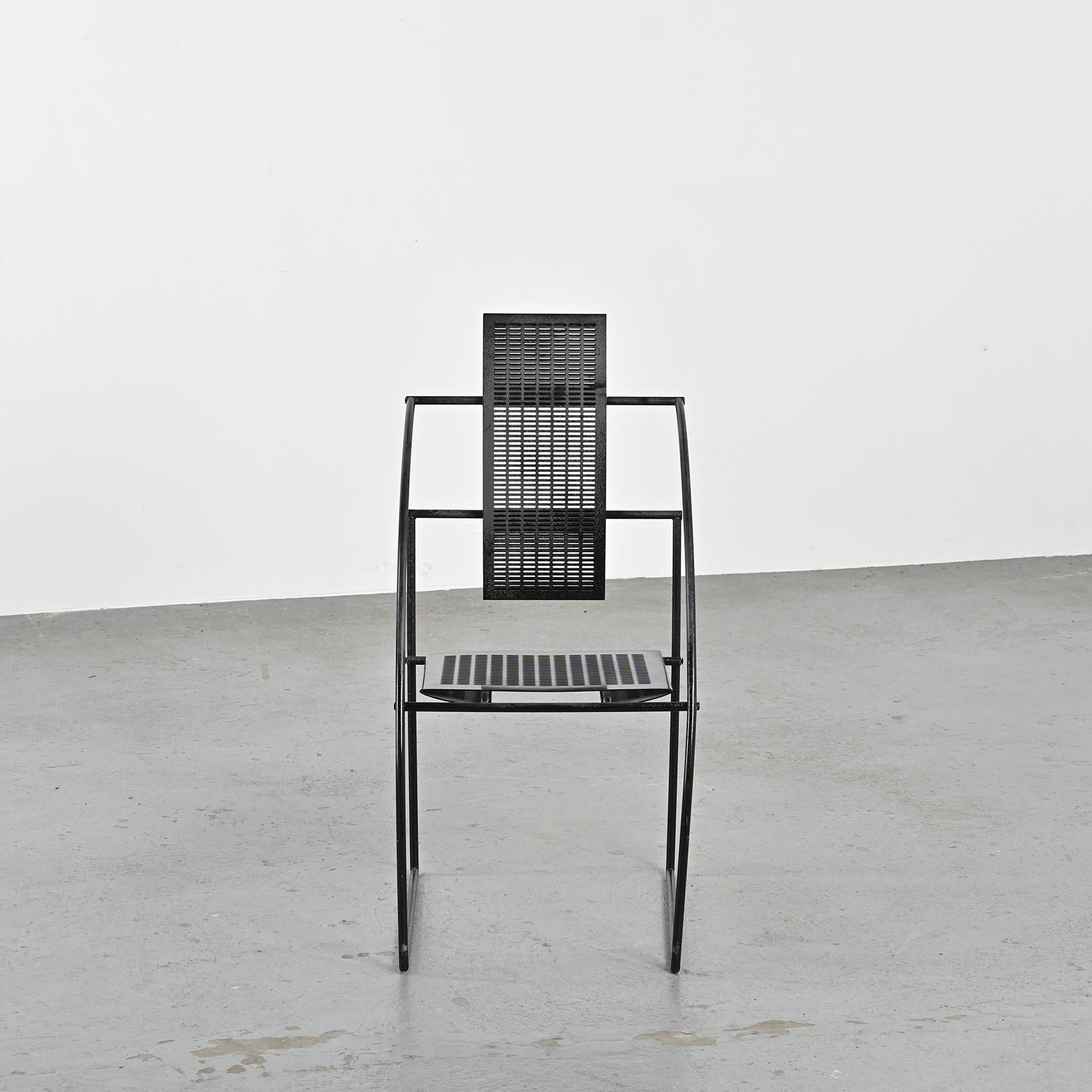 Post-Modern Set of four Mario Botta Quinta Chairs, Alias Italy, circa 1985