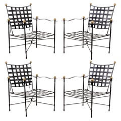 Set of Four Mario Papperzini Amalfi Adjustable Chain Lounge Chairs