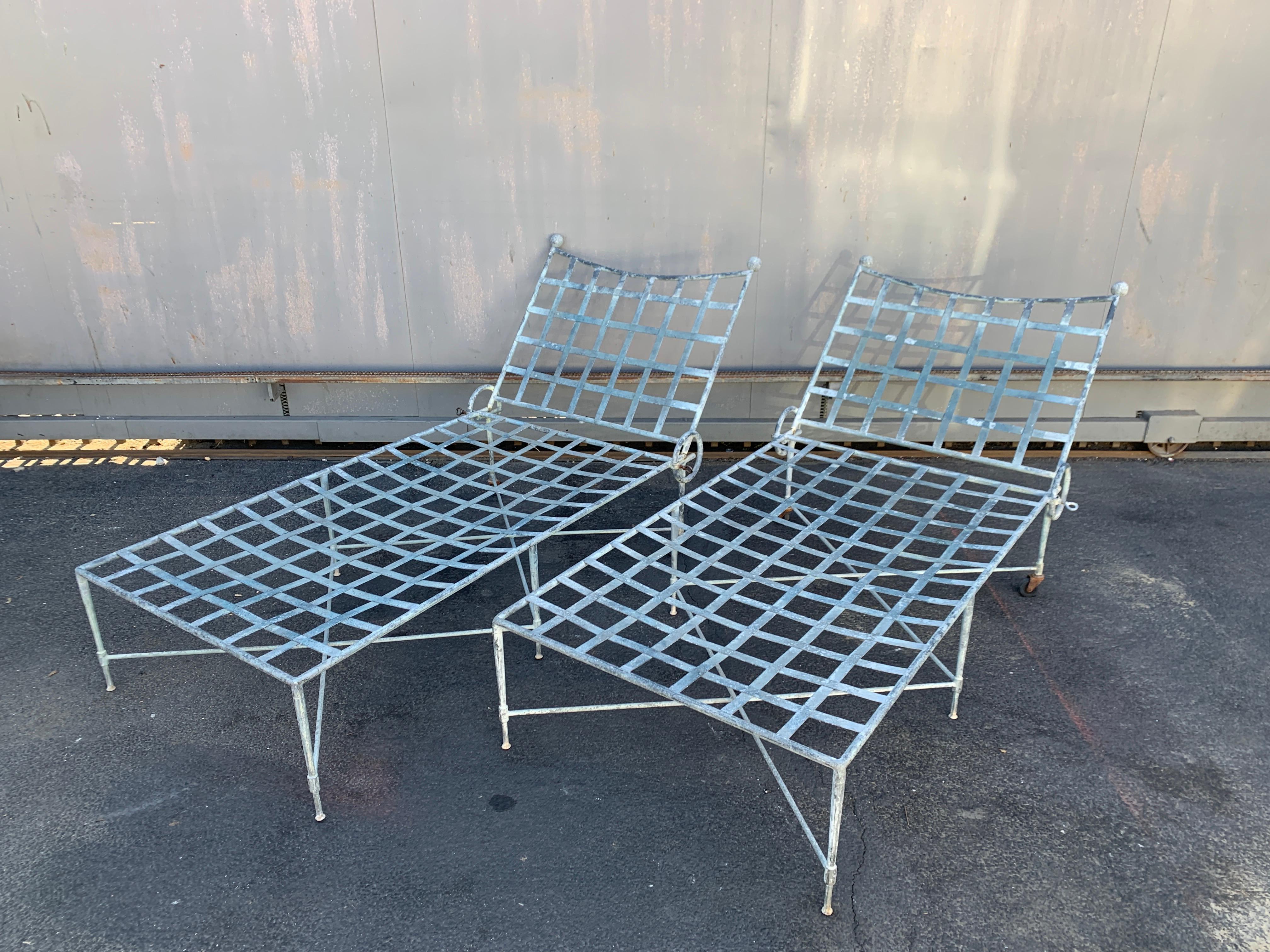 Hand-Crafted Set of Four Mario Papperzini for John Salterini Pool Lounges
