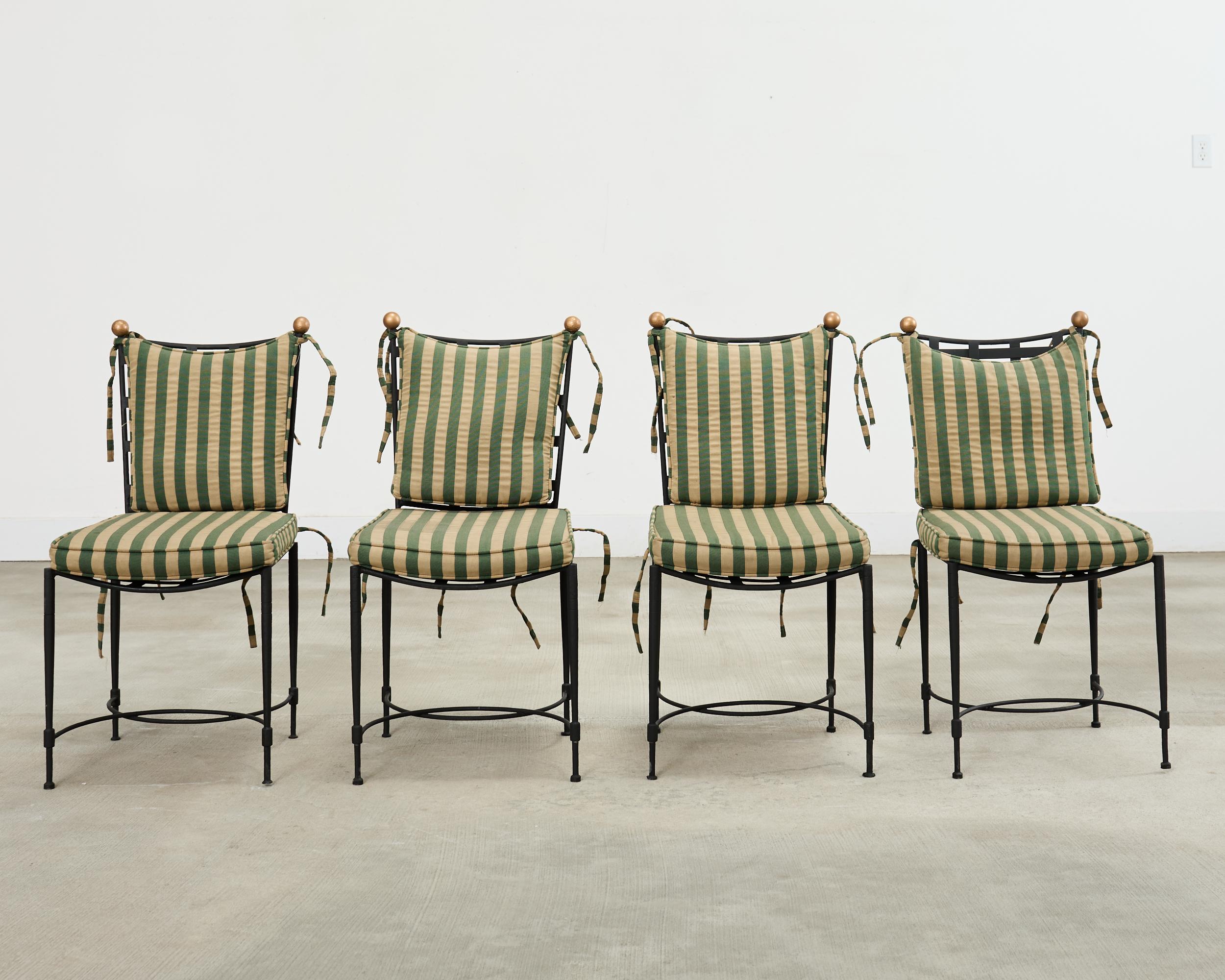 Mid-Century moderno Set di quattro sedie da pranzo Mario Papperzini per Salterini in vendita