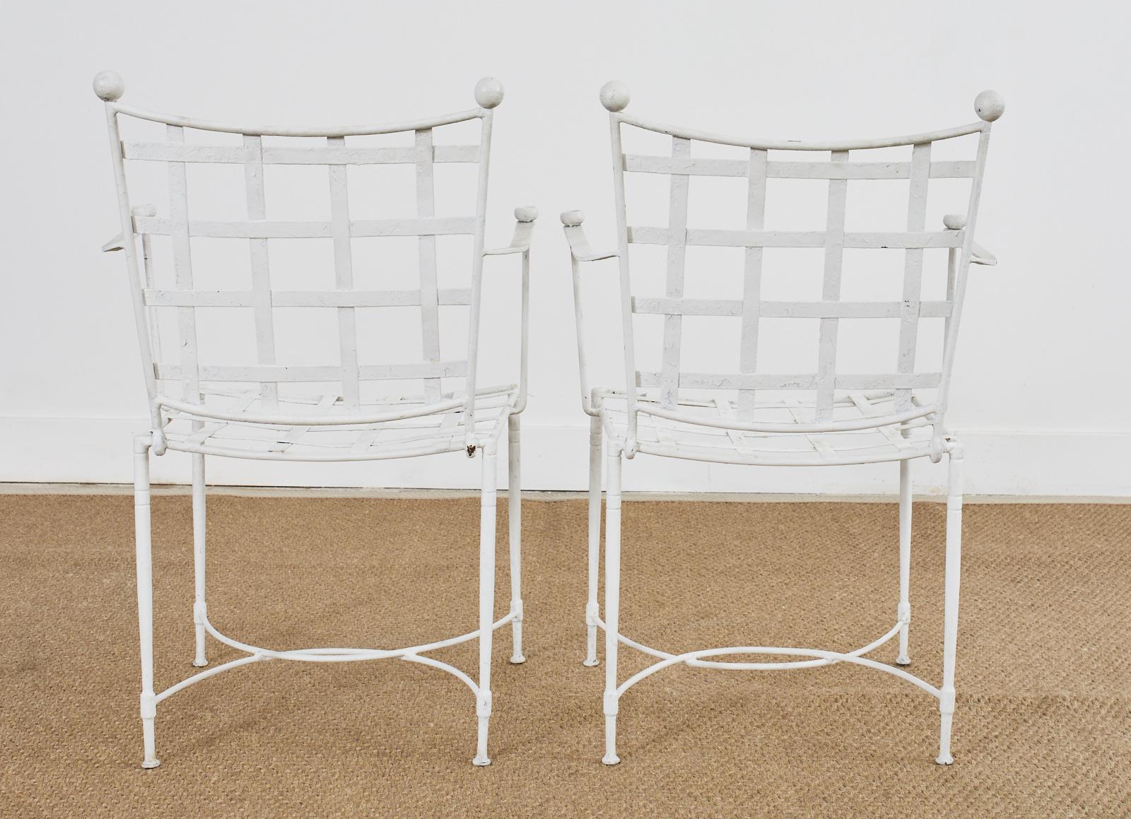 Set of Four Mario Papperzini for Salterini Garden Dining Chairs For Sale 6