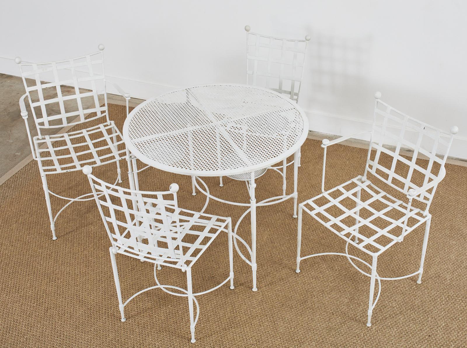 Ensemble de quatre chaises de salle à manger de jardin Mario Papperzini pour Salterini en vente 10