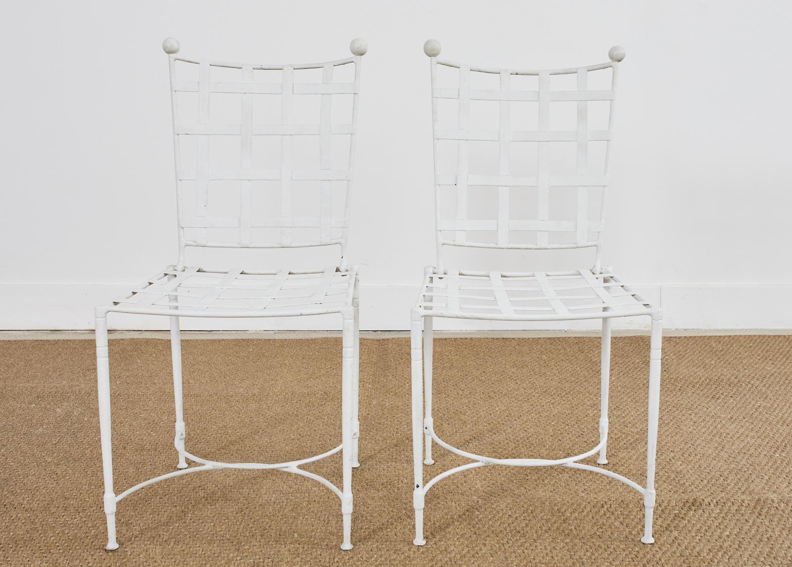 Set of Four Mario Papperzini for Salterini Garden Dining Chairs For Sale 11