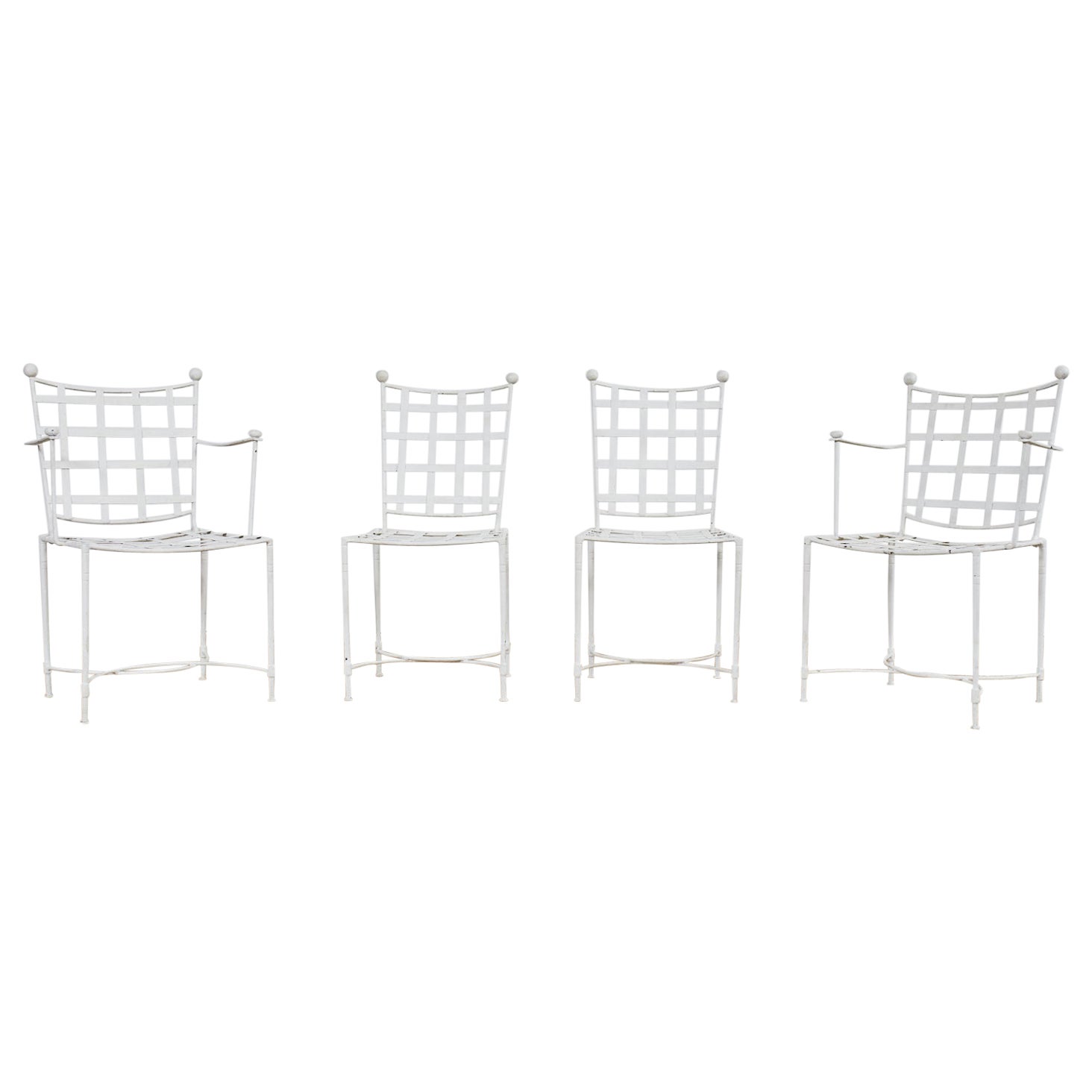 Set of Four Mario Papperzini for Salterini Garden Dining Chairs