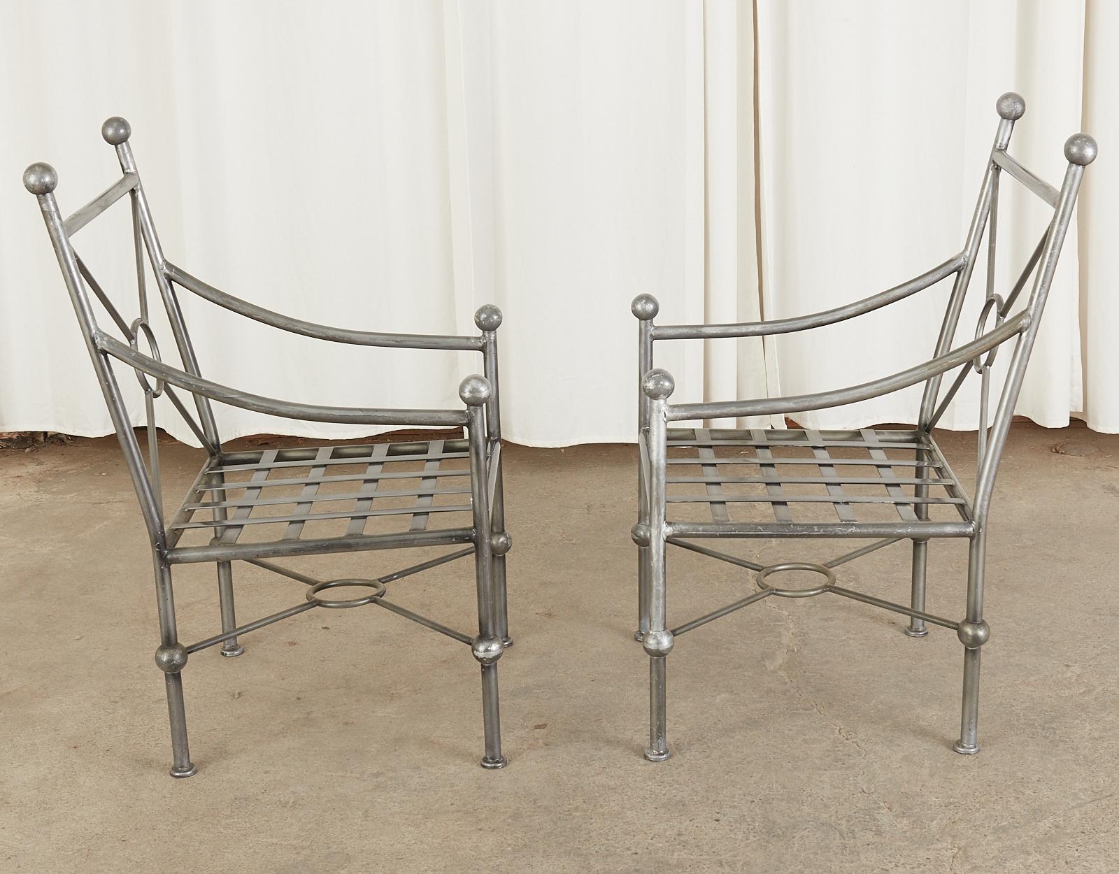 Set of Four Mario Papperzini for Salterini Style Garden Chairs 4