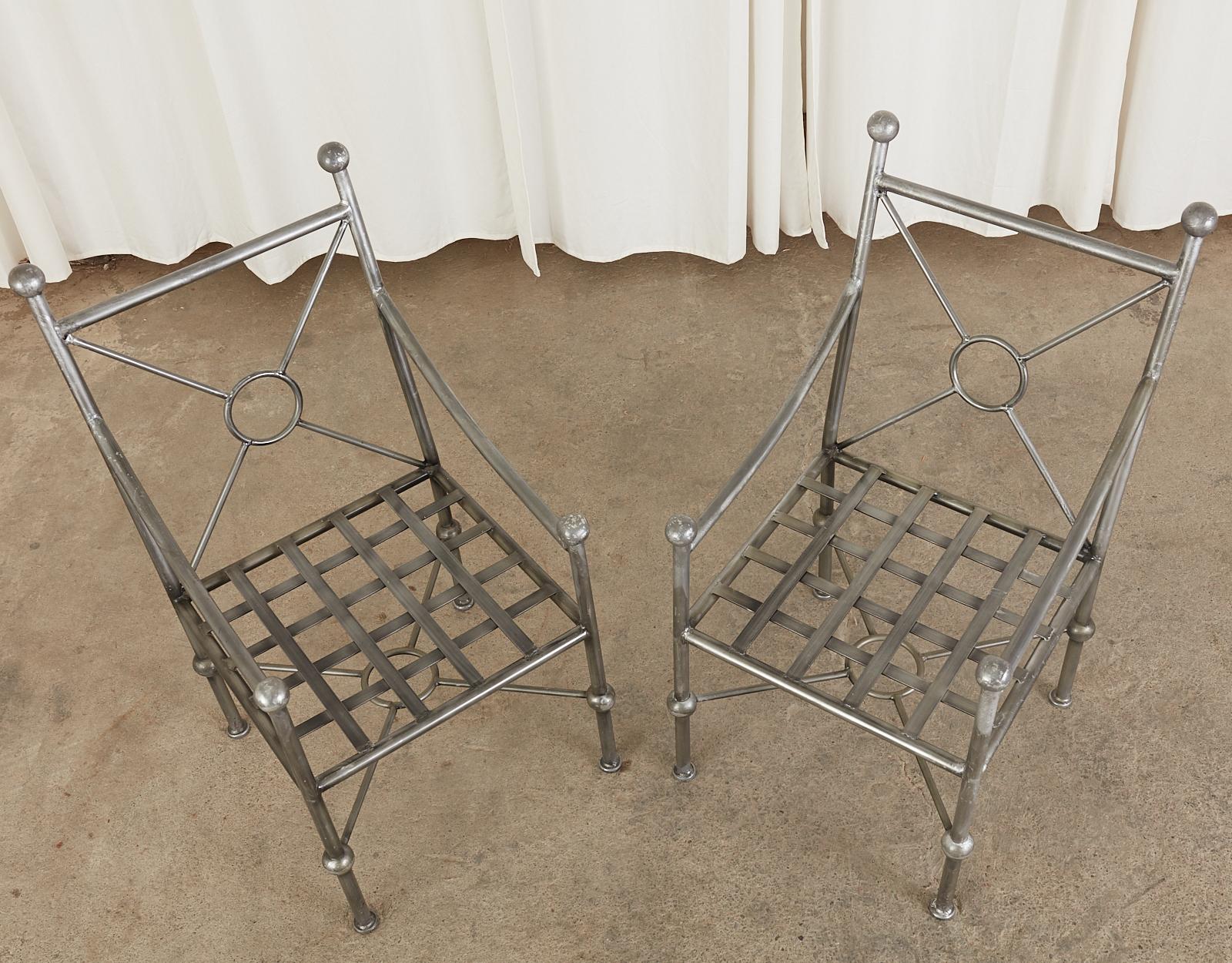 Set of Four Mario Papperzini for Salterini Style Garden Chairs 5