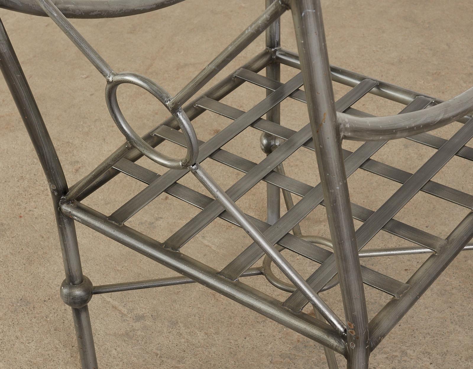 Set of Four Mario Papperzini for Salterini Style Garden Chairs 6